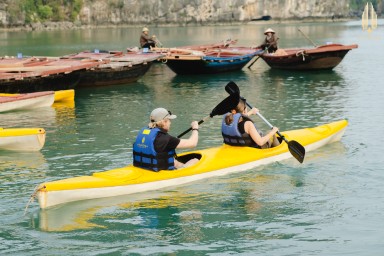 DAY 2: LUON CAVE – KAYAK- HALONG INTERNATIONAL PORT