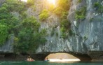 Kayaking through Luon Cave